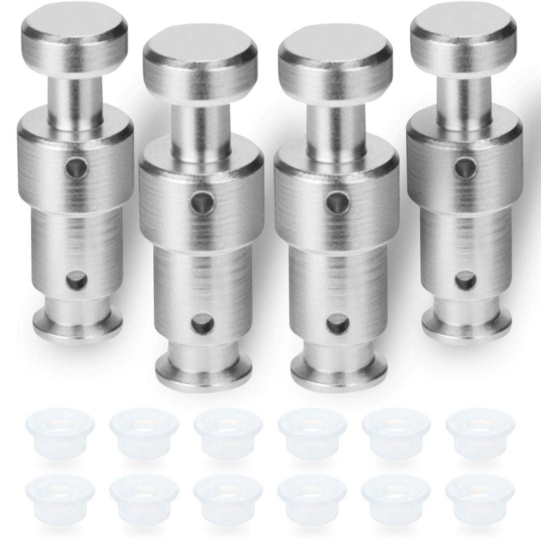 Replacement Float Valve Compatible with Instant Pot Duo 3, 5, 6 Qt, Duo Plus 3, 6 Qt, Ultra 3, 6, 8 Qt, Lux 3 Qt - 4 Float Valves with 12 Silicone Caps