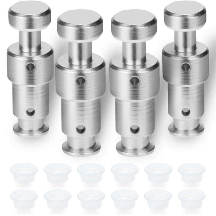 Replacement Float Valve Compatible with Instant Pot Duo 3, 5, 6 Qt, Duo Plus 3, 6 Qt, Ultra 3, 6, 8 Qt, Lux 3 Qt - 4 Float Valves with 12 Silicone Caps