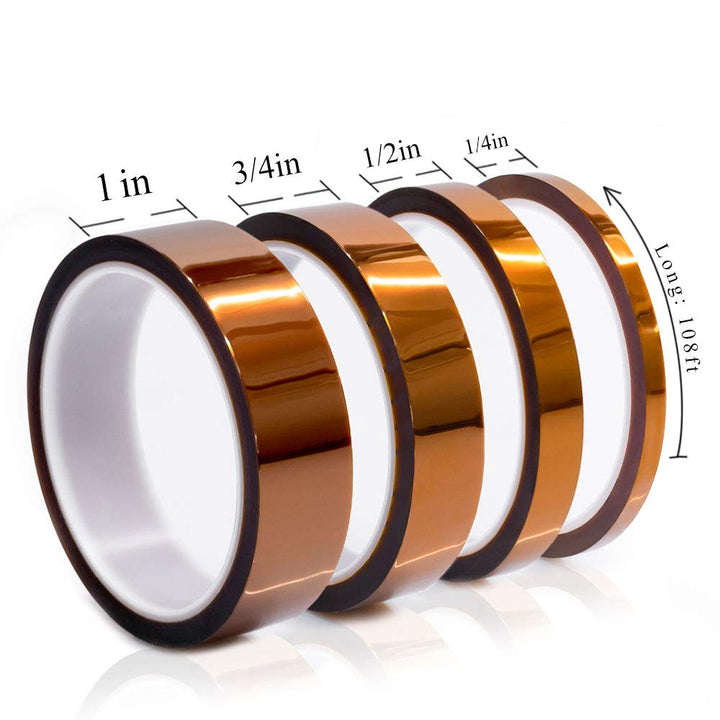 MYJOR High Temperature Tape, 1 mil Kapton Tape, Polyimi
