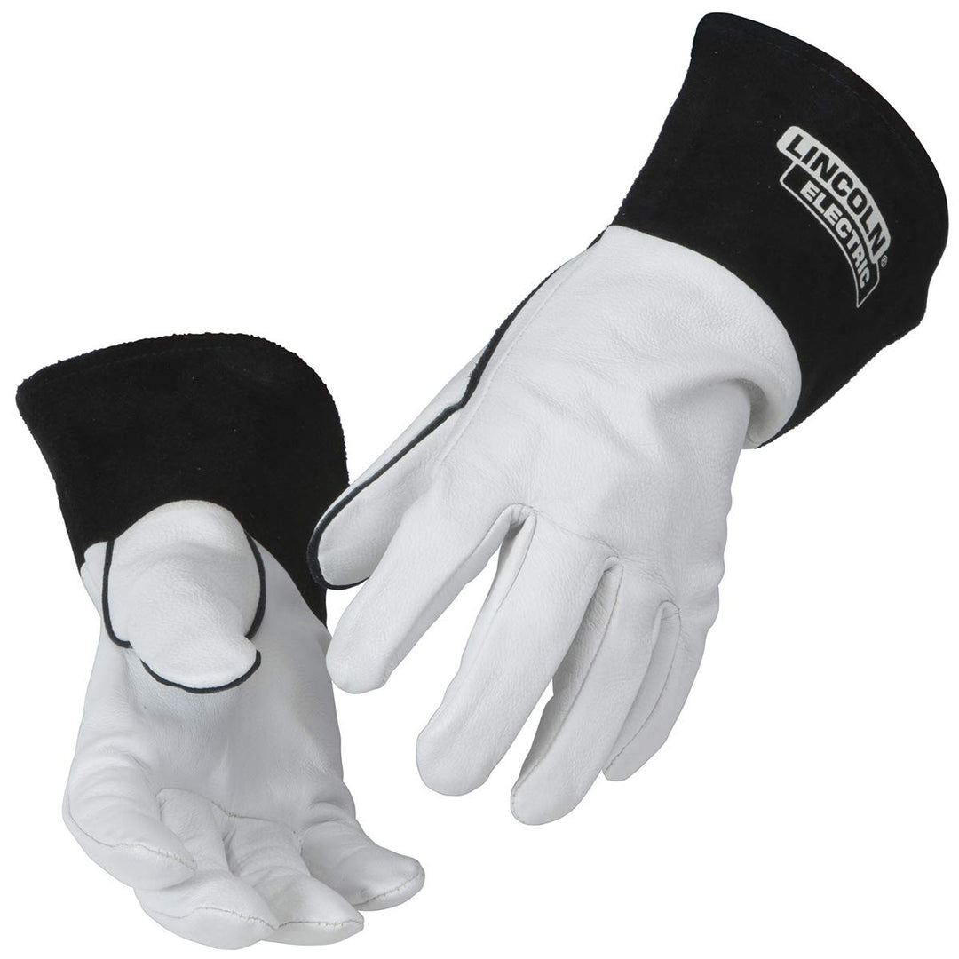 Grain Leather TIG Welding Gloves | High Dexterity | Large | K2981-L, White, Black