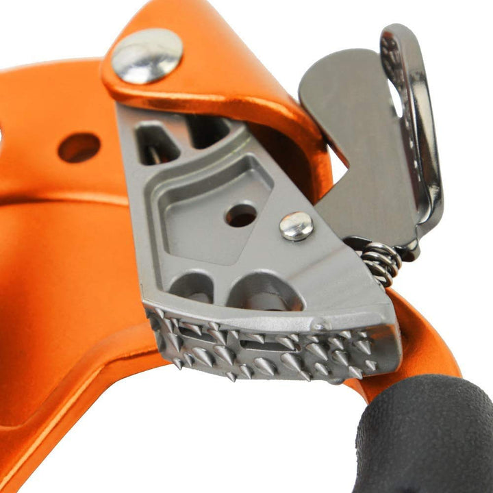 SRT Climbing Equipment Hand Ascender Light Alloy Mountaineering Rock Ergonomic Rappelling Gear Handled Right asender Arborist Tree Climber Rigging (Orange,Right Hand)