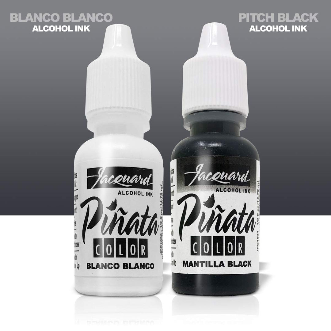 Piñata Alcohol Inks Silver and Rich Gold by Jacquard Bundle and 10x Pixiss Ink Blending Tools