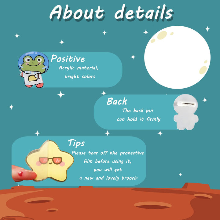 35 Pieces Acrylic Pins,Cute Pins for Backpacks Aesthetic Pins Backpack Cartoon Pins for DIY Clothing,Backpacks, Bags, Hoodies, Hats,