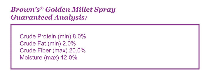 F.M. Brown's Golden Millet Spray, All-Natural Foraging Treat for Pet and Wild Birds, 5-lb Bag - Sun-Cured, Grown and Harvested in the USA