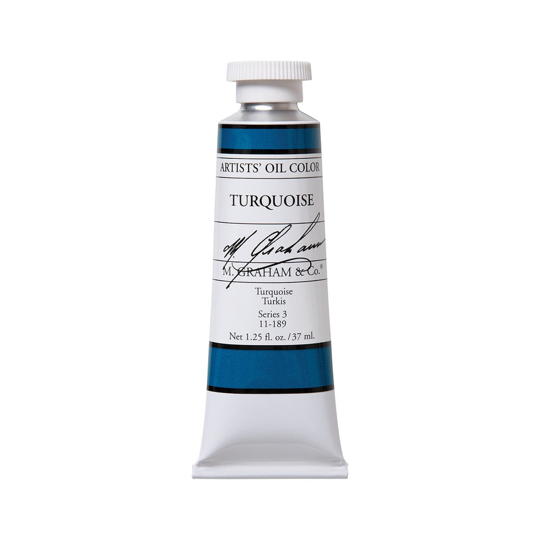 M. Graham Artist Oil Paint Turquoise 1.25oz/37ml Tube