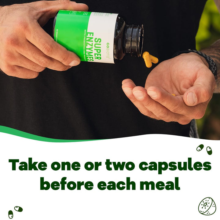 Digestive Enzymes Supplement with Prebiotics and Probiotics for Women and Men - Gut Health, Gluten Digestion, Lactose Absorption, Plant Based Dietary Pills - 120 Capsules