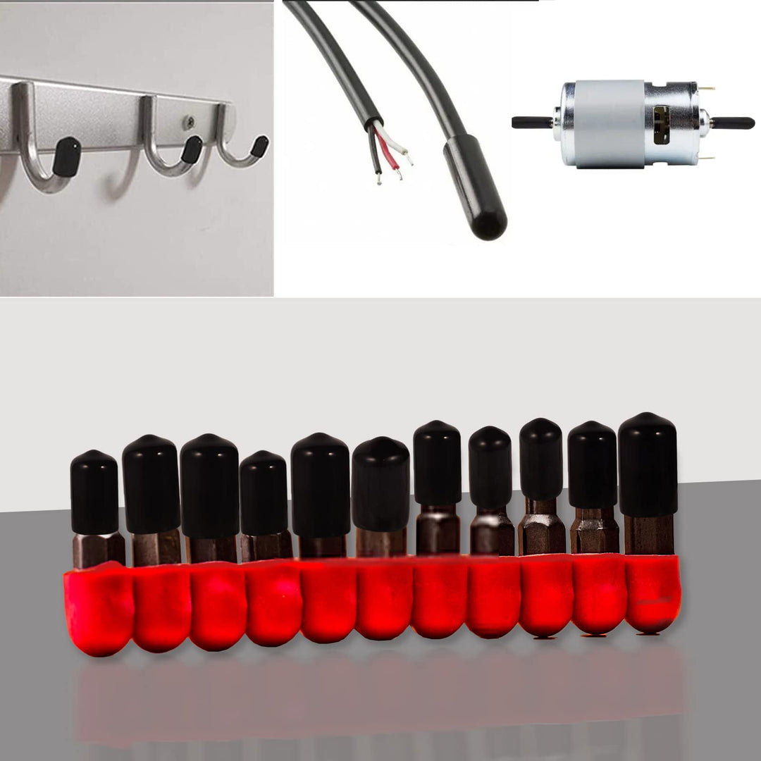Rubber End Caps 60pcs Flexible Screw Thread Protector Caps Bolt Cover Rubber Bolt Covers Caps,Rubber Screw Caps for Metal Tube Rod Bolt in 6 Size 2mm,3mm,6.5mm,8mm,10mm,12mm