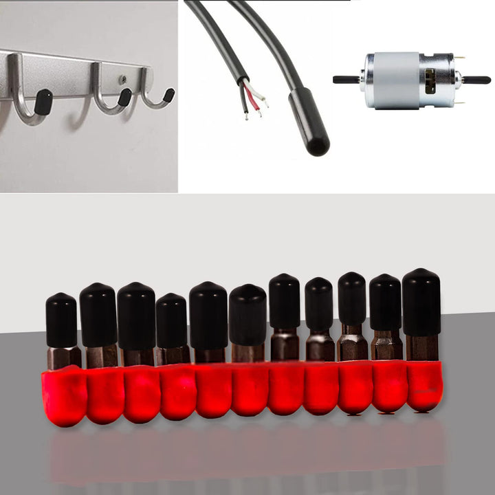 Rubber End Caps 60pcs Flexible Screw Thread Protector Caps Bolt Cover Rubber Bolt Covers Caps,Rubber Screw Caps for Metal Tube Rod Bolt in 6 Size 2mm,3mm,6.5mm,8mm,10mm,12mm