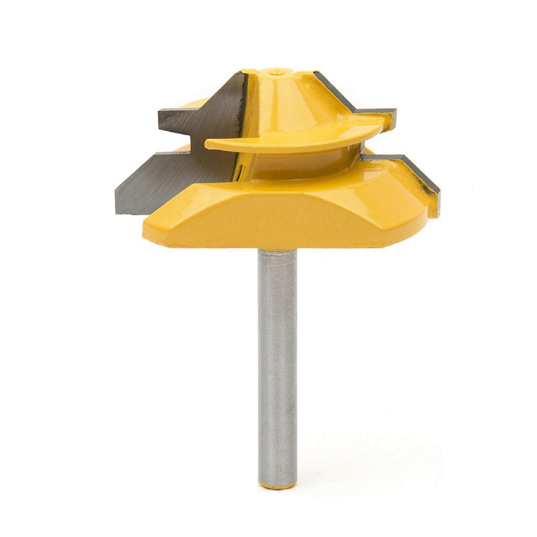 Meihejia 1/4 Inch Shank 45 Degree Lock Miter Router Bit 3/4 Inch Stock Joint Router Bit Woodworking Cutter Tool