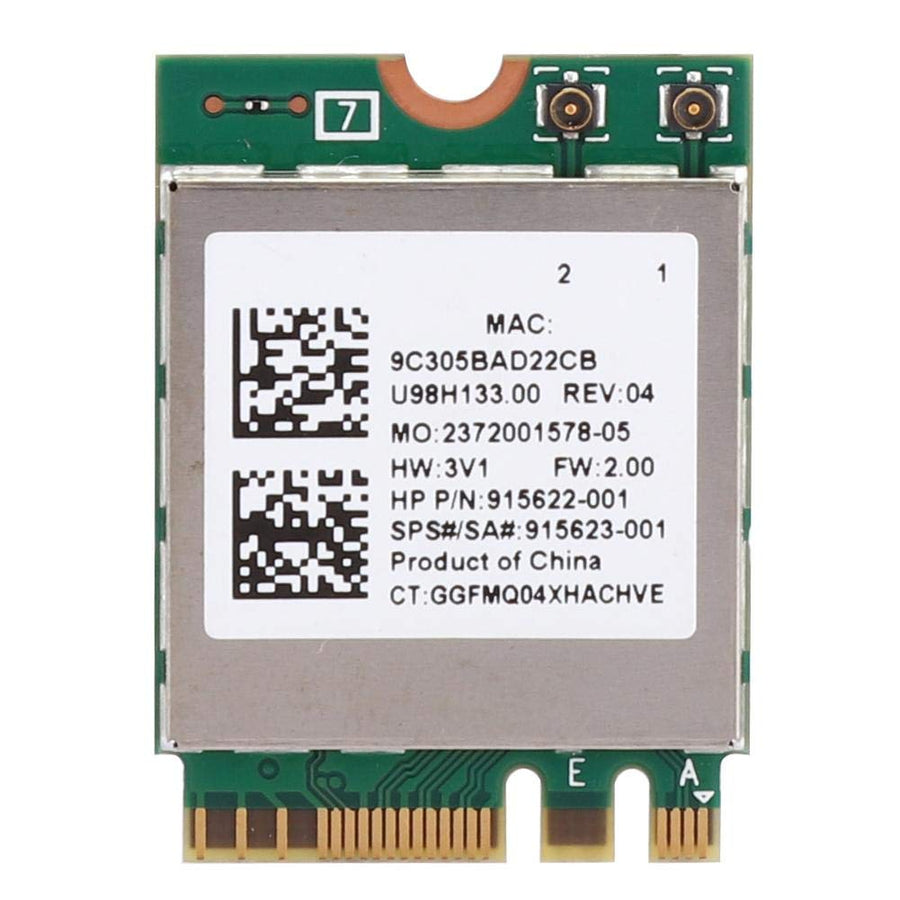WLAN Card Card,Network Card RTL8822BE Band 2.4G/5G M.2 Interface Support for Bluetooth 4.2,Support for Win 7, for Win 8 and for Win 10 System