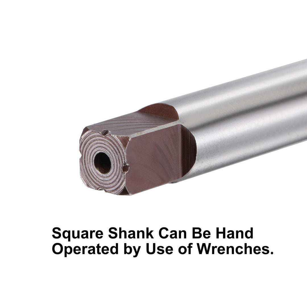 Hand Reamers Set H8 Accuracy Alloy Tool Steel 6 Flutes Straight Shank Milling Cutter Tool 10pcs (3mm, 4mm, 5mm, 6mm, 7mm, 8mm, 9mm, 10mm, 11mm, 12mm)