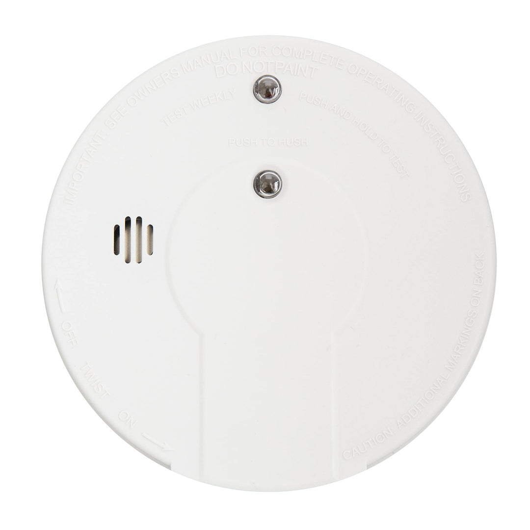 Kidde Premium Smoke Detector, Battery-Operated Smoke Alarm with Hush Feature, 9V Battery Included, White