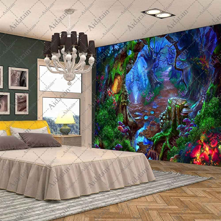 Aidatain Fantasy Forest Tapestry Plants Jungle Magic Ga