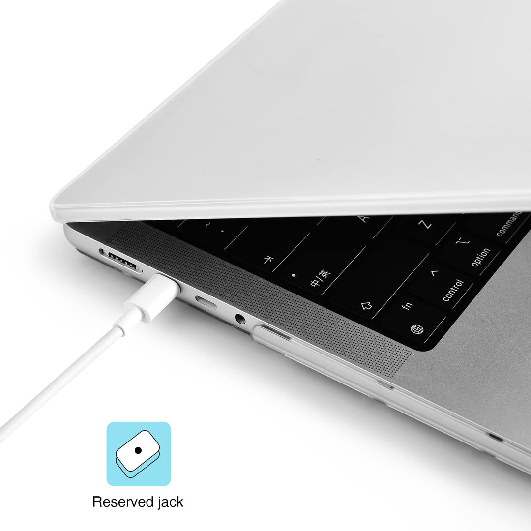 Case Compatible with MacBook Pro 14 inch 2024-2021 M4 M3 M2 M1 Pro Max Chip A3112 A3185 A3401 A2918 A2992 A2779 A2442, Hard Shell Cases with Keyboard Cover, Screen Protector - Crystal Clear