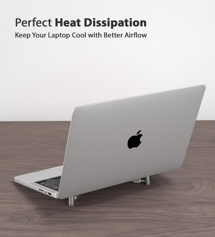 Laptop Riser - Premium Cooling Stand, Portable Laptop Stand for 12-17.3 Compatible with All Laptops MacBook Pro Air, Ideal Travel Ergonomic Compact Aluminum Adjustable, Foldable Laptop Stand
