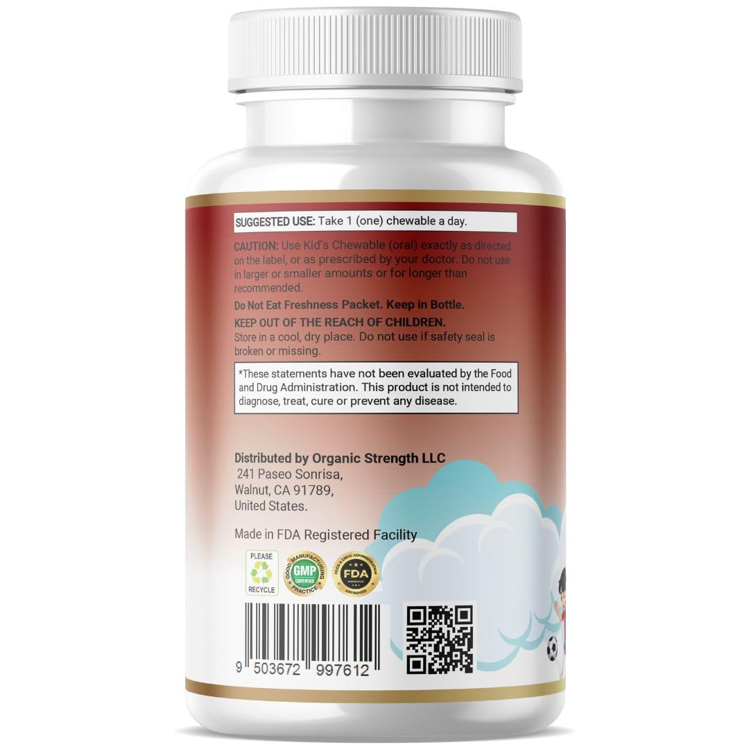 Organic Strength Kids 1 Chewable A Day Halal Multivitam