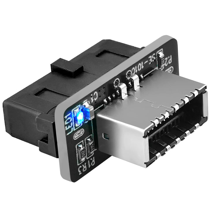 USB 3.1 Front Panel Adapter,Internal Vertical USB 3.0-IDC 20 Pin/19Pin to Type E Key-A 20 Pin Header Adapter for Type C Panel Mount Adapter