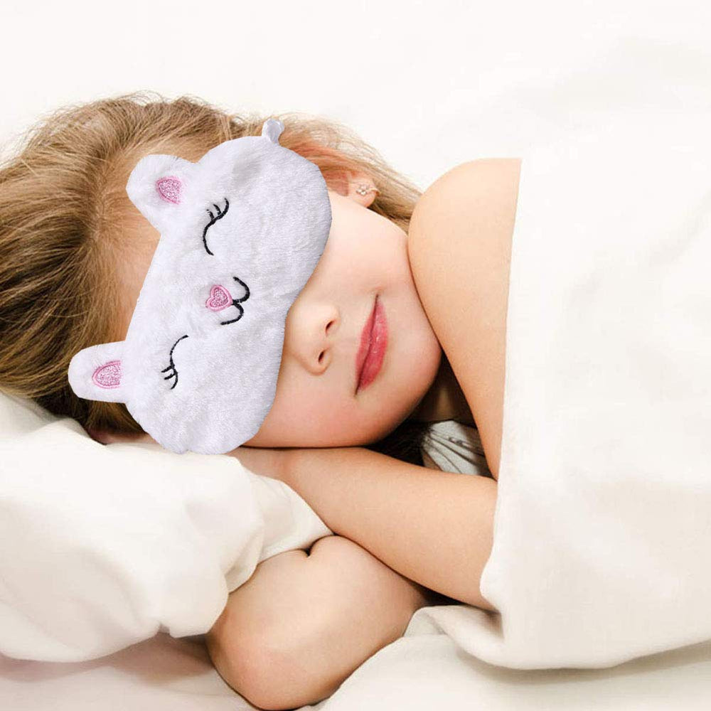 2 Pack Cute Animal Sleep Mask for Girls Cute Cartoon Fo