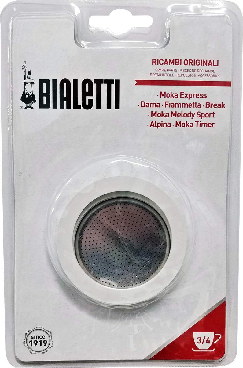 Bialetti Replacement Gasket and Filter For 3 Cup Stovet