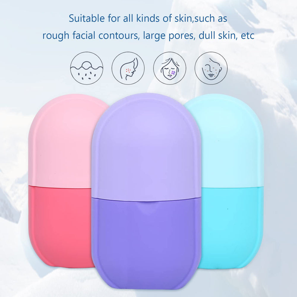 SELERS Ice Roller Silicone Facial Ice Tray Massager, En