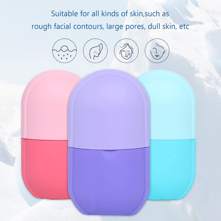 SELERS Ice Roller Silicone Facial Ice Tray Massager, En