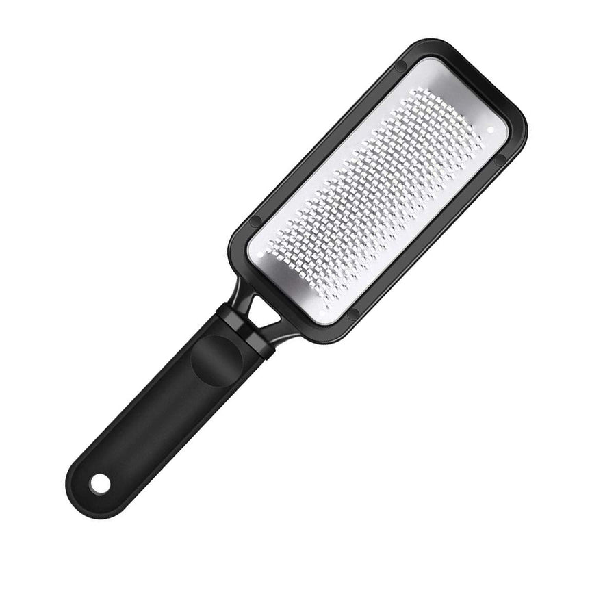 Jistl Foot File Colossal Foot Rasp Stainless Steel Pedicure Metal Surface Foot Care Tool, Foot Rasp Eliminate Feet Cracked Dead Thick Dry Hard Skin (Black&10.6)