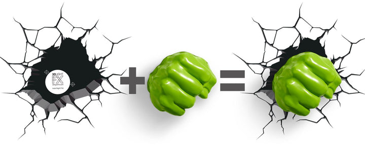 3D Light FX Marvel Avengers Hulk Fist 3D Deco Light, Plastic