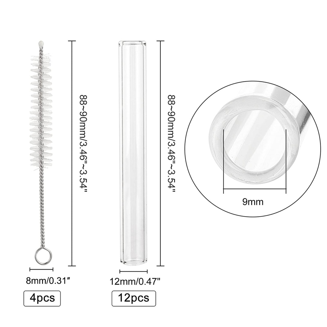 OLYCRAFT 16 Pack Laboratory Glass Tube Borosilicate Gla