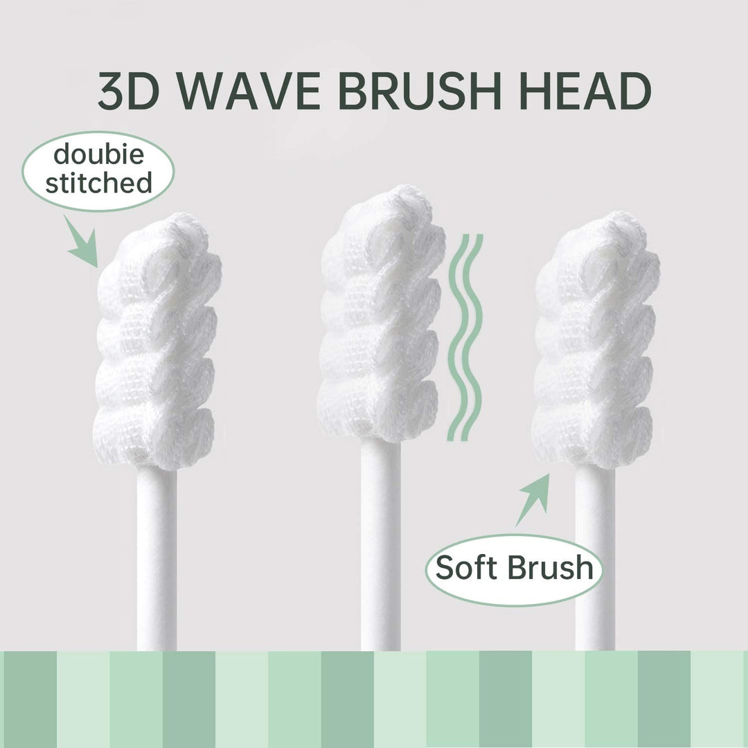 48PCS Baby Toothbrush, Newborn or Baby Tongue Cleaner, Disposable Baby Gum Cleaning Gauze, Oral Cleaning Care, Suitable for 0-36 Months Baby (1Pack)