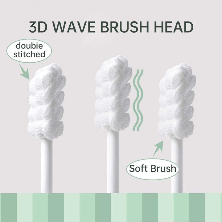 48PCS Baby Toothbrush, Newborn or Baby Tongue Cleaner, Disposable Baby Gum Cleaning Gauze, Oral Cleaning Care, Suitable for 0-36 Months Baby (1Pack)