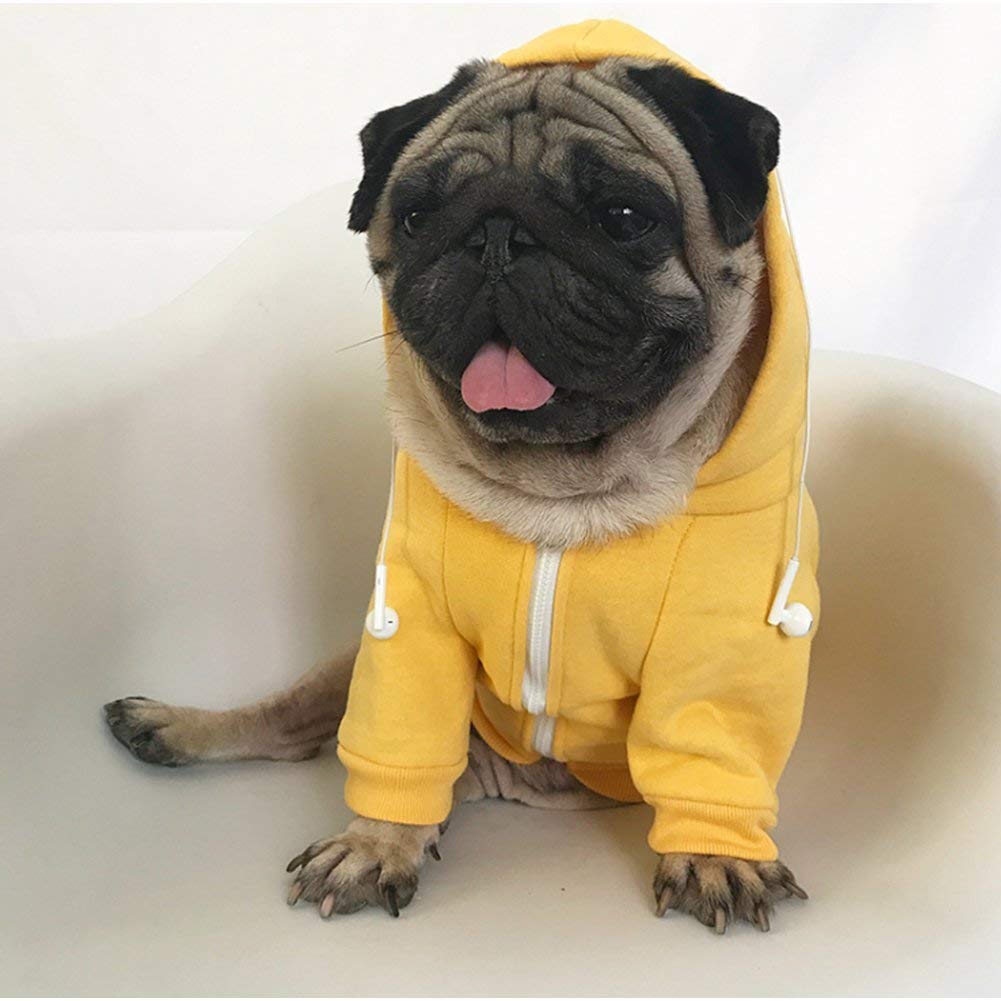 meioro Dog Clothes Hoodies Pet Cat Warm Soft Cotton Zip