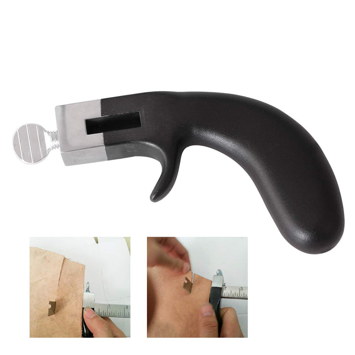 Aluminum Alloy Strip and Strap Leather Belt Cutter Leather Hand Cutting Tool with 3 Blades