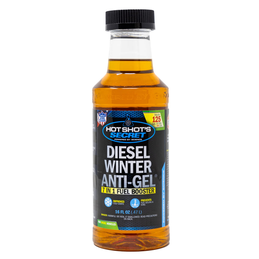 Hot Shot&#39;s Secret Diesel Winter Anti-Gel 16 Ounce Round Bottle, Amber (P403316Z)