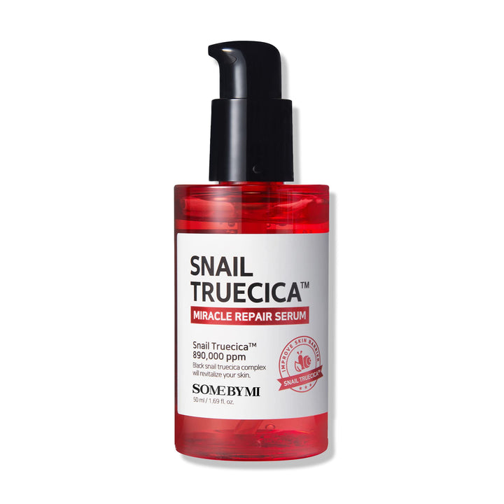 Snail Trucica Miracle Repair Serum - 1.69Oz, 50ml - Made from Snail Mucin for Sensitive Skin - Daily Repair Face Serum for Post Acne Marks and Strengthen Skin Barrier - Korean Skin Care