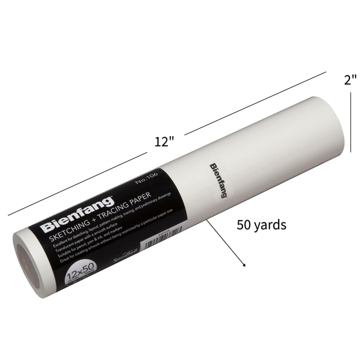 Bienfang Sketching &amp; Tracing Paper Roll, White,