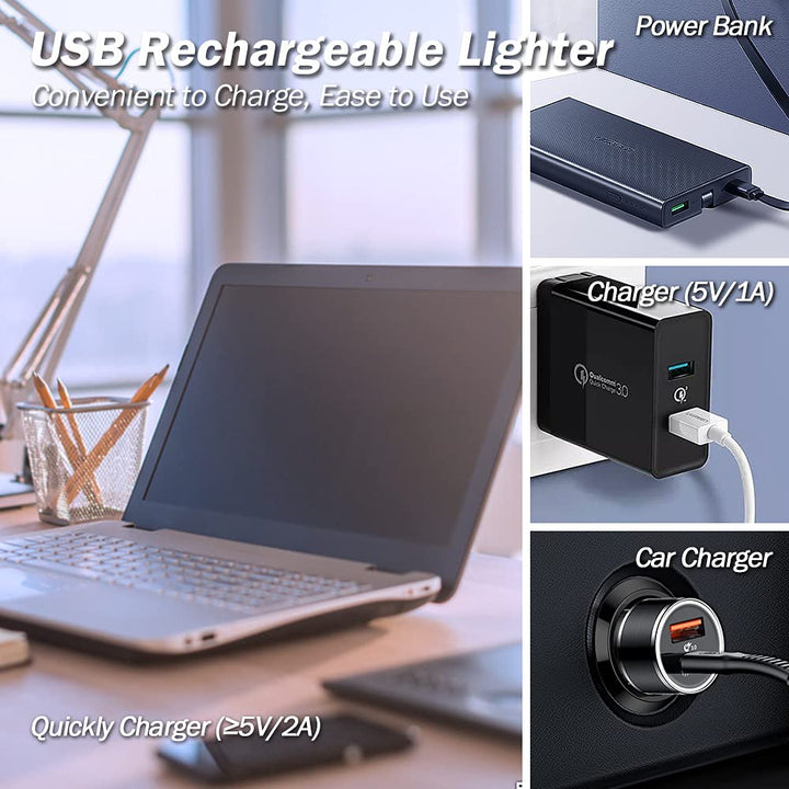 JEVSTU Electric Lighter, Candle Lighter USB Rechargeabl