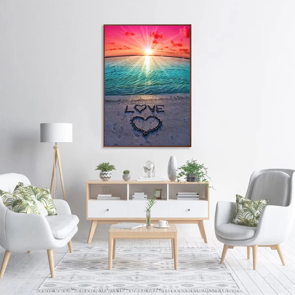 Diamond Painting Mountain Kit,Diamond Art Kits for Adults Sunset Full Round Drill Large Size(16x20 inch),Abstract Scenery Paint with Diamonds Crystal Gem for Gift,Wall Decor