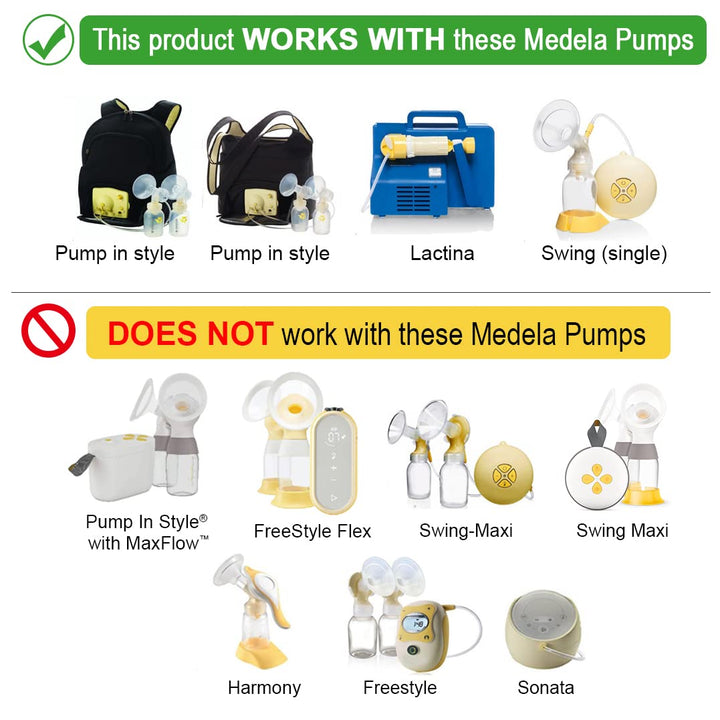 21 mm 2xOne-Piece Small Breastshield w/ Valve and Membrane for Medela Breast Pumps; Replacement to Medela PersonalFit 21 Breastshield and Personal Fit Connector; Made by Maymom