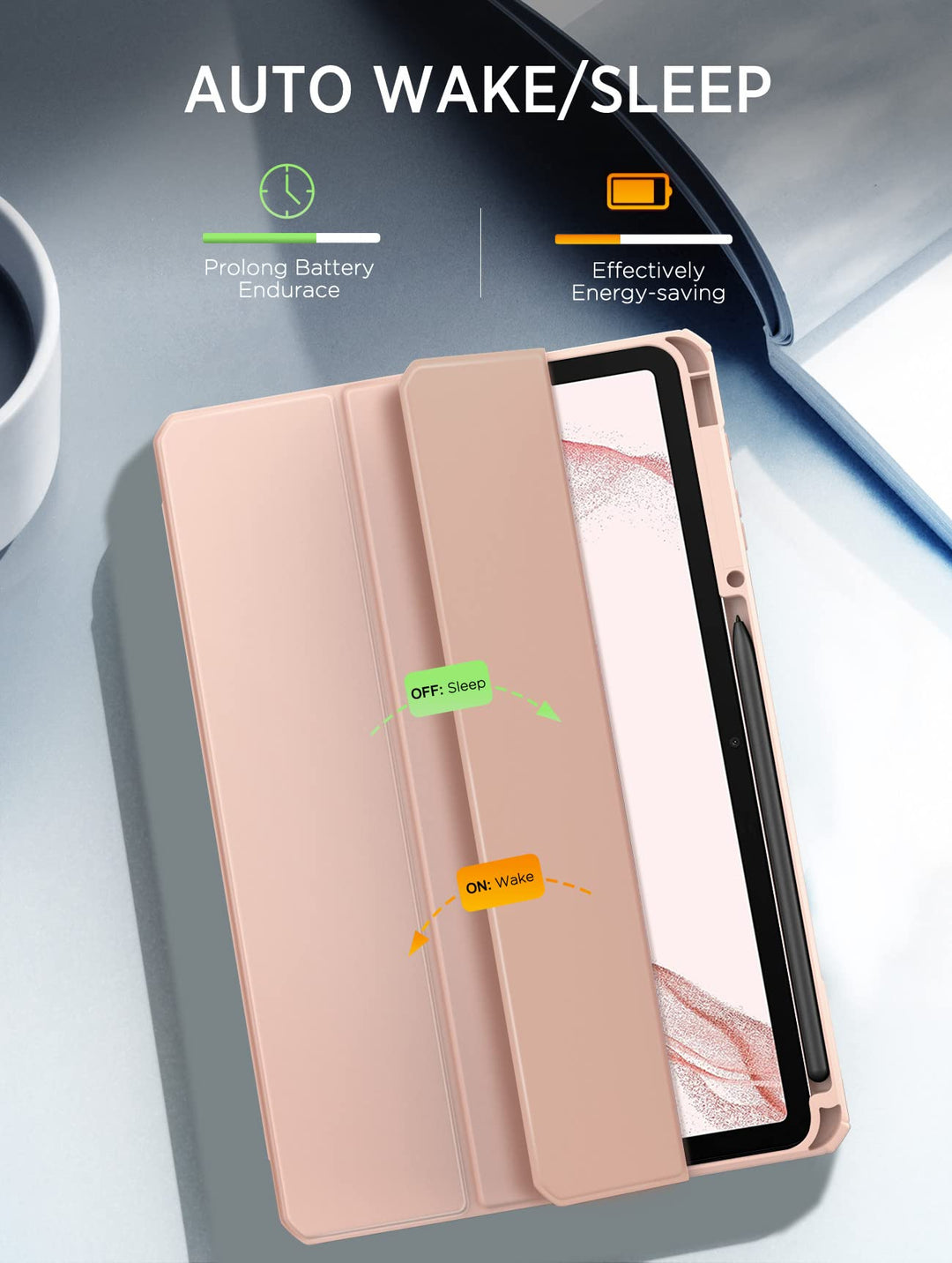 MoKo Case Fits Samsung Galaxy Tab S8 + 12.4 2022 (SM-X8