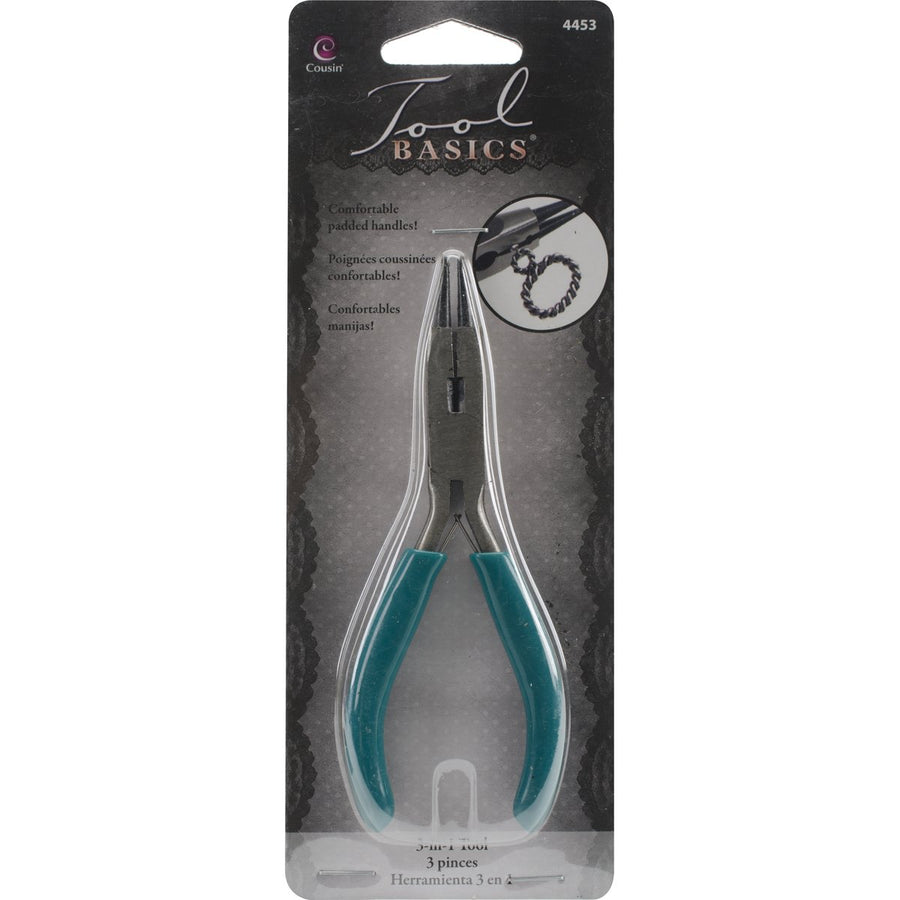 Cousin Craft and Jewelry 3 in 1 Pliers, 3-inch
