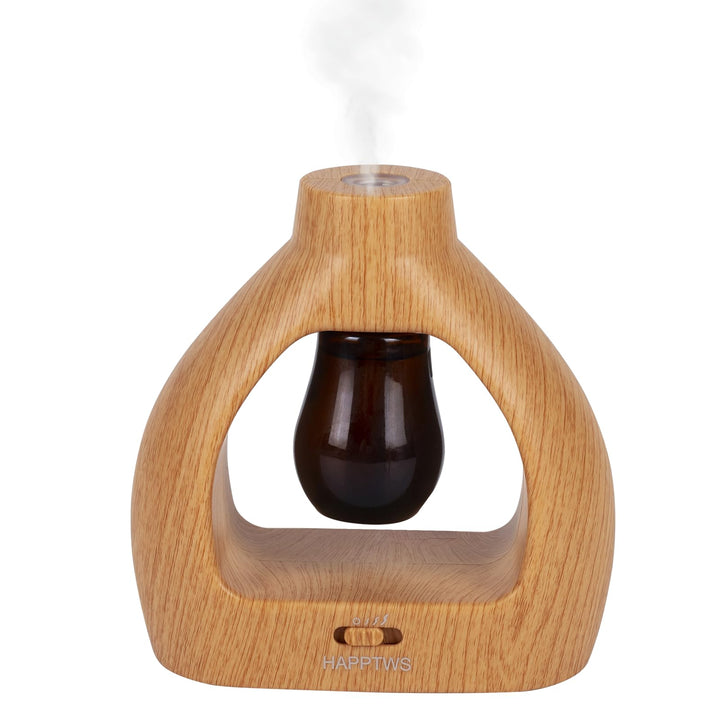 Waterless Essentil Oil Diffuser Set - Cordless Diffuser 3 Timer Settings Battery Operated for Bedroom Yoga Studio Bathroom Pet Room