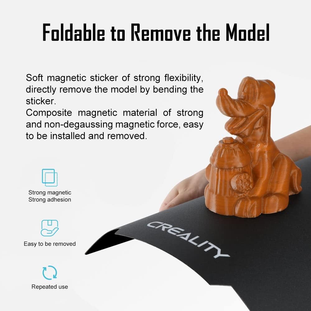 Creality Ender 3 Build Plate Ultra Flexible Removable Magnetic Build Surface Hot Bed Cover for Ender 3/Ender 3 Pro/Ender 3 V2/Ender 5/Ender 5 Pro/Ender 3 S1, 235X235MM