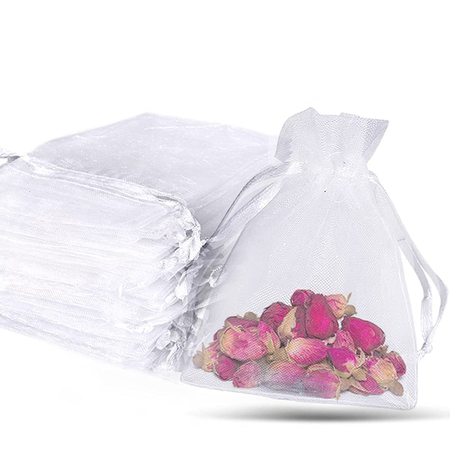 Organza Bags 3x4 inch White Color 100pcs Jewelry Pouche