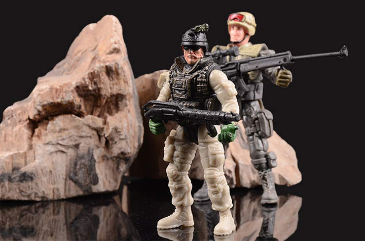 Military Action Figure Play Set for Kids - Army Men Soldiers Toys for Boys and Girls Ages 3-9 (SWAT Team Edition)