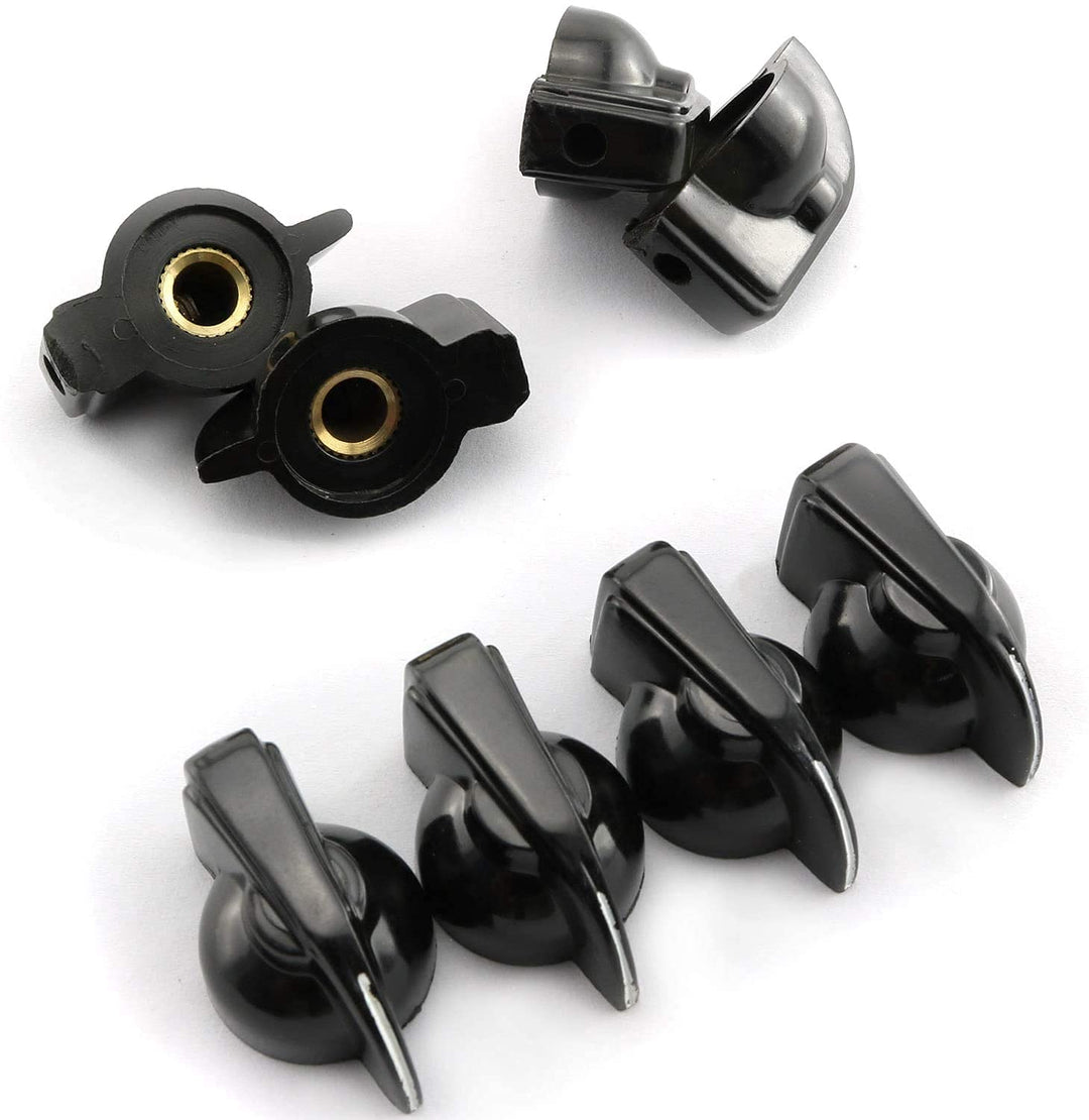Chicken Head Knob 8PCS Black Vintage Guitar Amplifier Potentiometer Knob with Set Screw