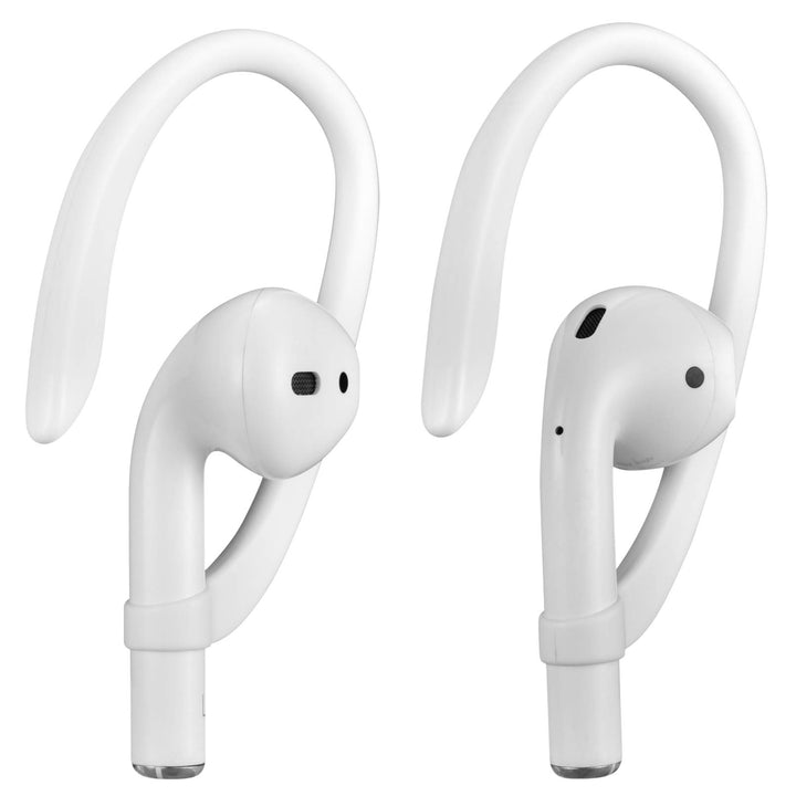 AirPods Ear Hooks Compatible with Apple AirPods 1, 2, 3, 4, Pro and Pro 2, Anti-Slip Sports Ear Hooks for AirPods 1, 2, 3, 4, Pro and Pro 2 - White