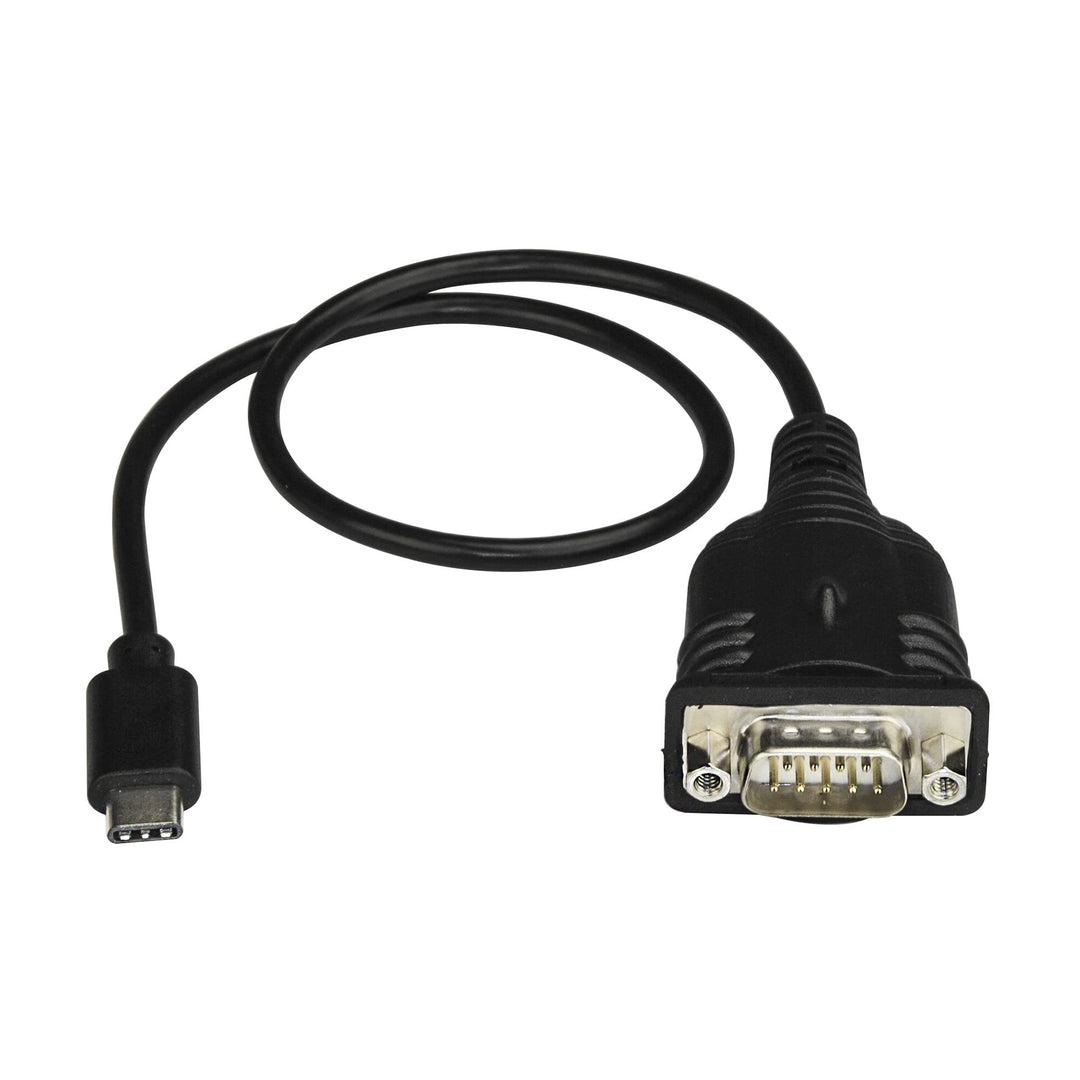 USB C to Serial Adapter Cable with COM Port Retention - 16 (40cm) USB Type C to RS232 (DB9) Serial Converter Cable - for PLCs, Scanners, Printers - Windows/Mac/Linux (ICUSB232PROC)