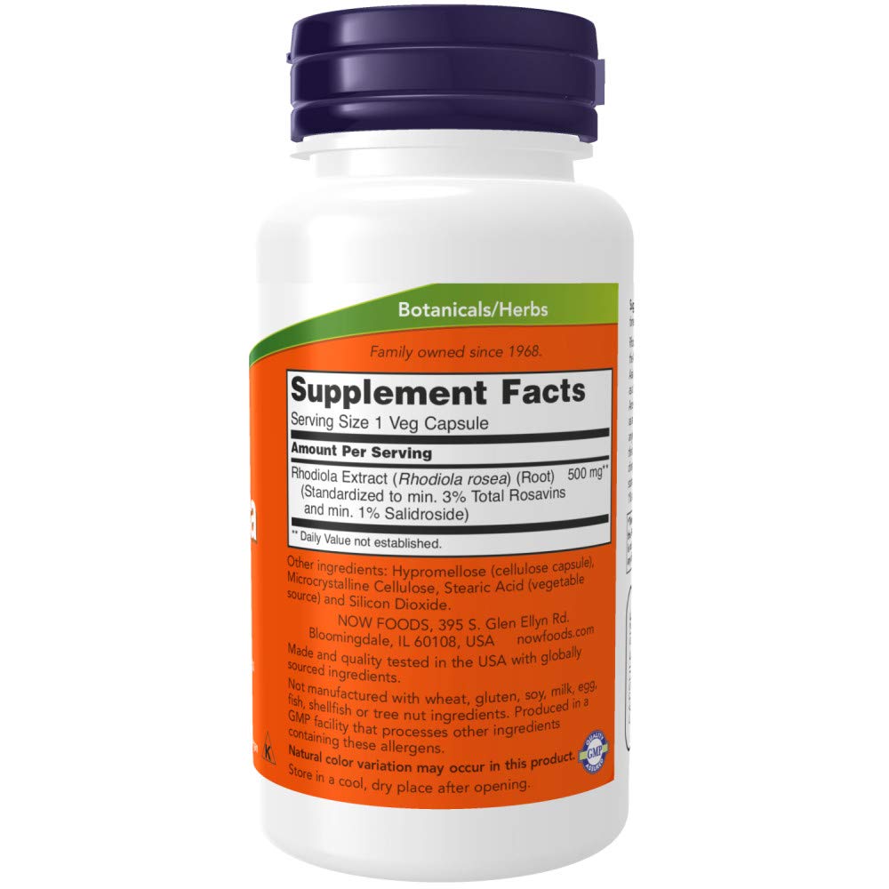 Supplements, Rhodiola 500 mg, Helps Body Adapt to Stress of Daily Life*, Adaptogenic Herb*, 60 Veg Capsules