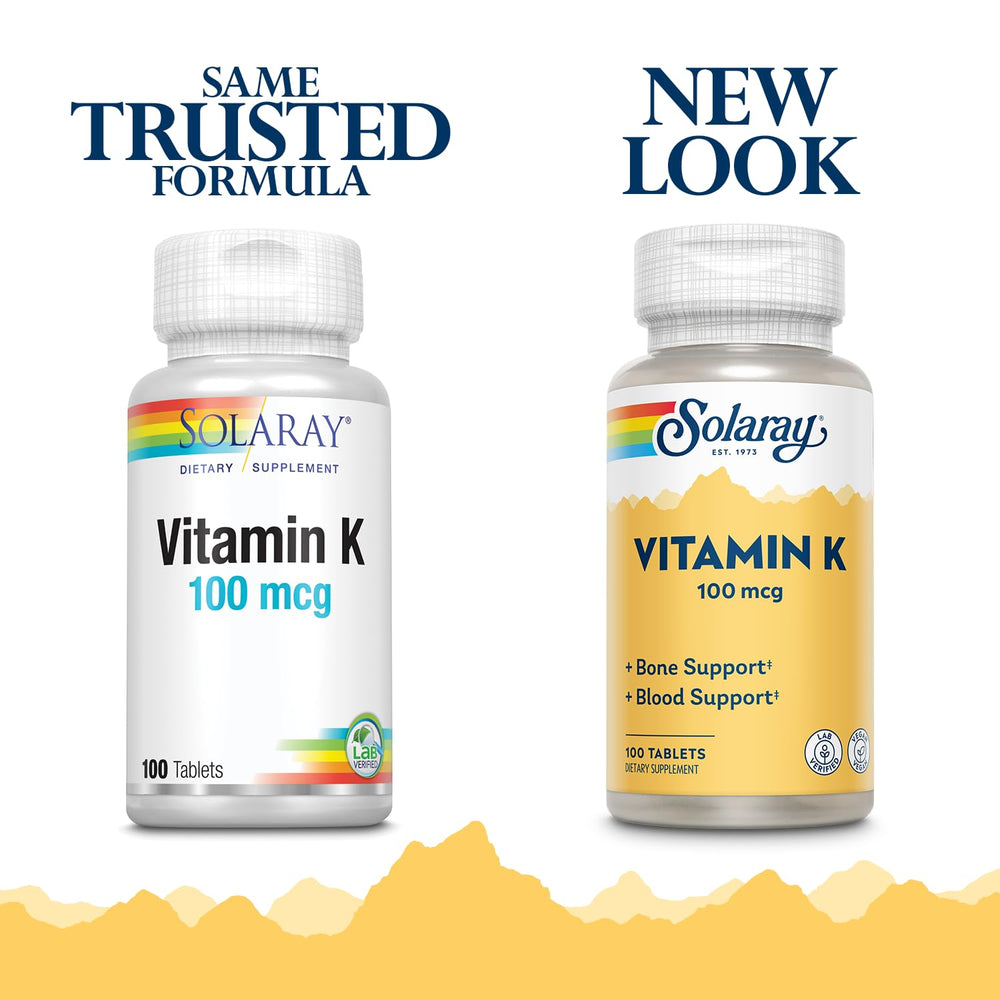 Solaray Vitamin K-1 100mcg | Healthy Bone Structure, Bl