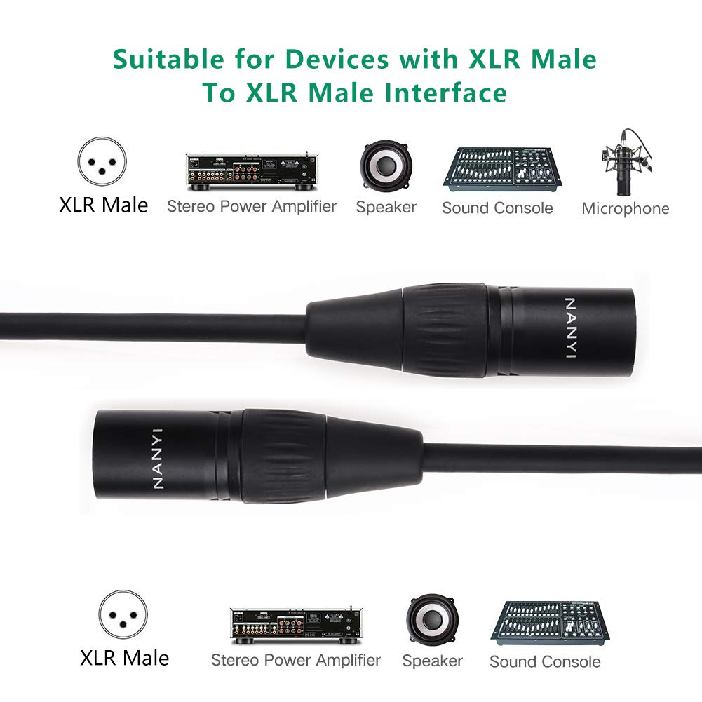 NANYI Microphone Cable XLR to XLR Patch Cables, 3-Pin X